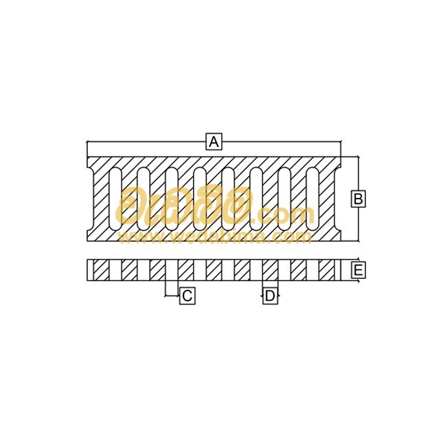 200mm x 600mm x 20mm Thick Cast-iron Grating