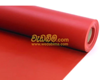10m Red Medium Rib Rubber Role